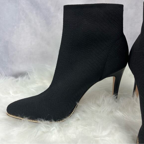 BCBGENERATION Hilston Black Knit Sock Ankle Pointy Toe Bootie Women's Size 8 - Picture 4 of 13